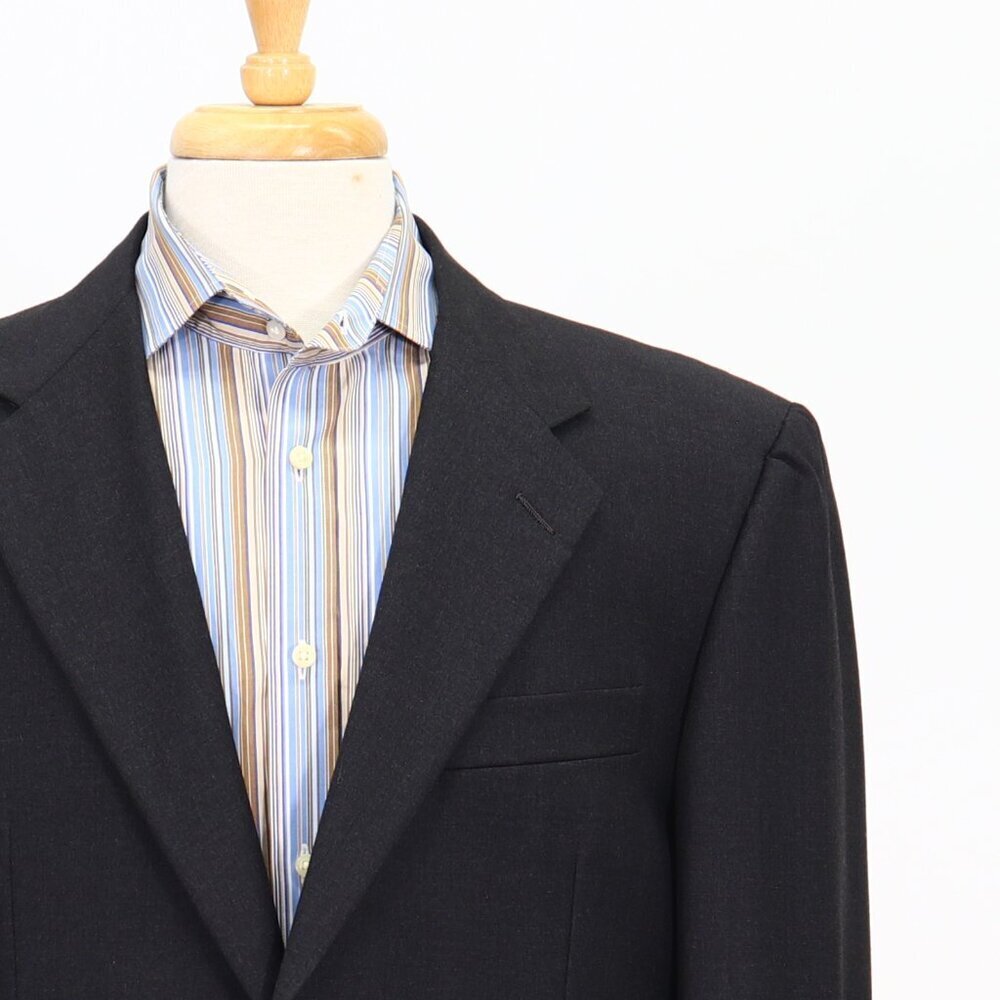 Hickey Freeman 41s Gray Solid 2-Button Sport Coat… - image 5